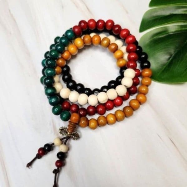 행운소품 금강저 108염주 8mm 오색목 (WFIFCFB)