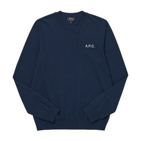 COGUQ H23213 TIH MARINEBLEU CLAIR ALOIS 알로이스 투톤 로고 남성 니트