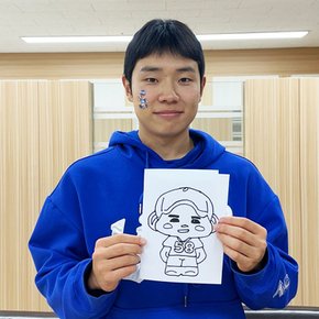 김지찬 선수 스포츠 야구 타투 스티커 응원용품 페이스 페인팅 건식 판박이