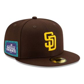 4556407 New Era Mens Brown San Diego Padres 2024 MLB World Tour Seoul Series 59FIFTY Fitte