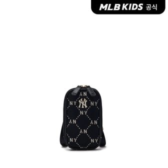 MLB키즈 (공식)24N 다이아 모노그램 핸드폰 크로스백 NY (Black)