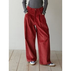 Corduroy Wide Pants (Brick Red)