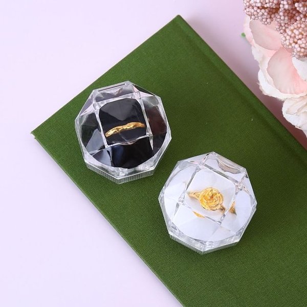 투명 아크릴 팔각 반지케이스 돌반지상자 반지상자 (WFHN6FT)