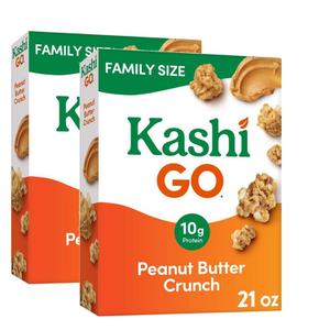  [해외직구] Kashi 카쉬 고 땅콩 버터 크런치 콜드 브렉퍼스트 시리얼 595g 2팩