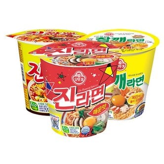 오뚜기 진라면 소컵 6입 + 참깨라면 소컵 6입 + 진짬뽕 소컵 6입