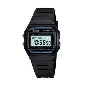 카시오CASIO 우레탄시계 F-91W-1D