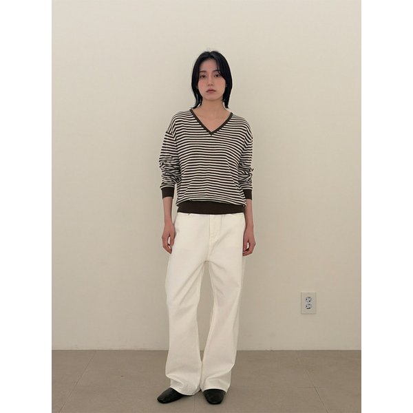 Blink Silk Stripe Knit_Brown