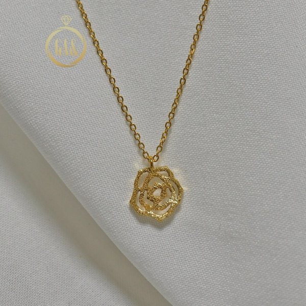 [가앤] 24k순금 장미 목걸이3.75g