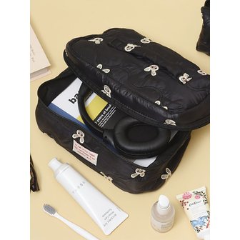 BRISKSTYLE 대용량 블랙 토끼 여행용 속옷 화장품 파우치