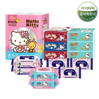 홈스웰 헬로키티 플라워 화장지 5종 홈세트