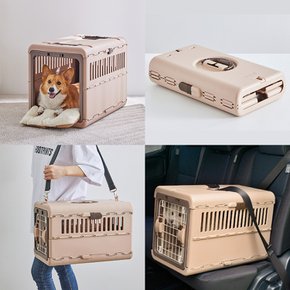 릿첼 강아지 이동가방 애견 접이식 켄넬 이동장 케이지 캐리어 L