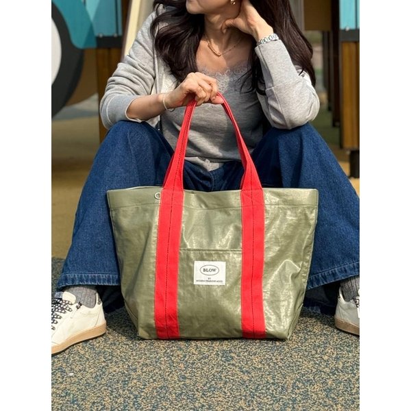 웨빙 쇼퍼백+미니벡 (카키 / 실버 / 블랙)