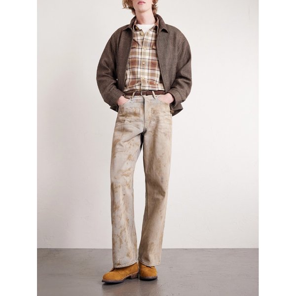 럼버 체크 울 리넨 블렌드 트윌 셔츠 46376663162933416