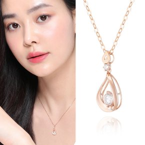 14K 골드 금 목걸이 워터드롭