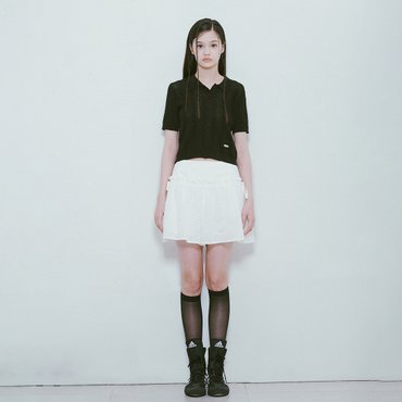 레이브 Lace Ribbon Short Pants in White VW4ML237-01