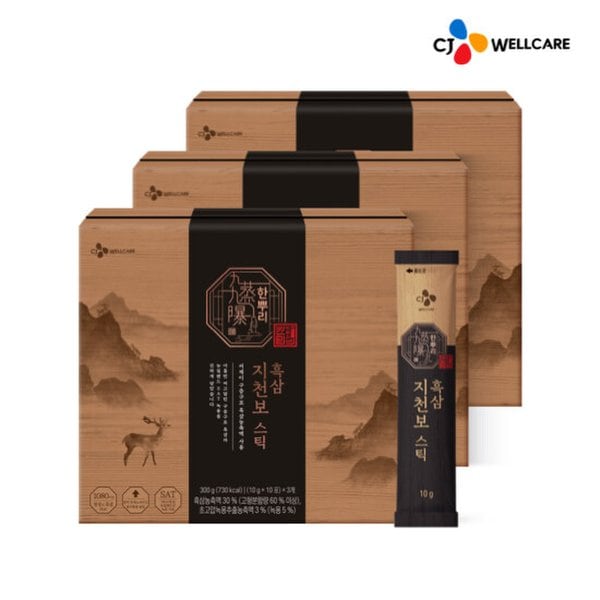 [CJ공식] 한뿌리흑삼지천보스틱(10g*30포) 3박스