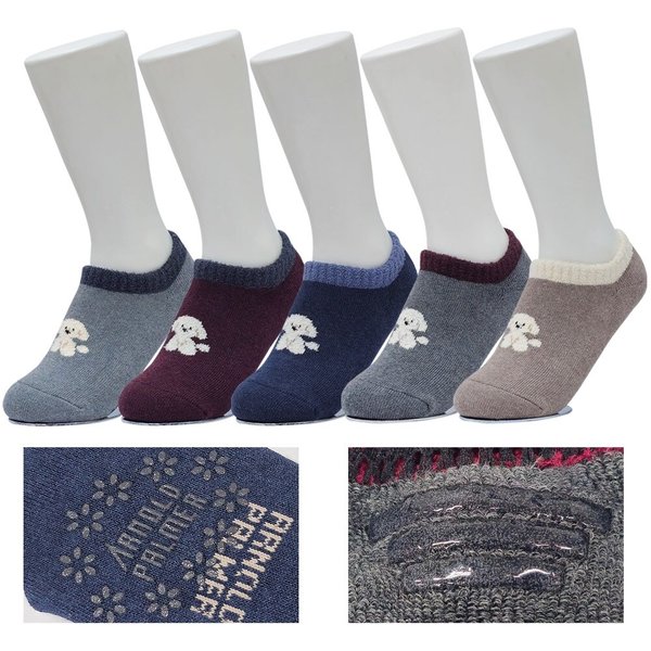 겨울용 미끄럼방지 여자보온양말 덧신 5켤레 AP6821 기모양말덧신