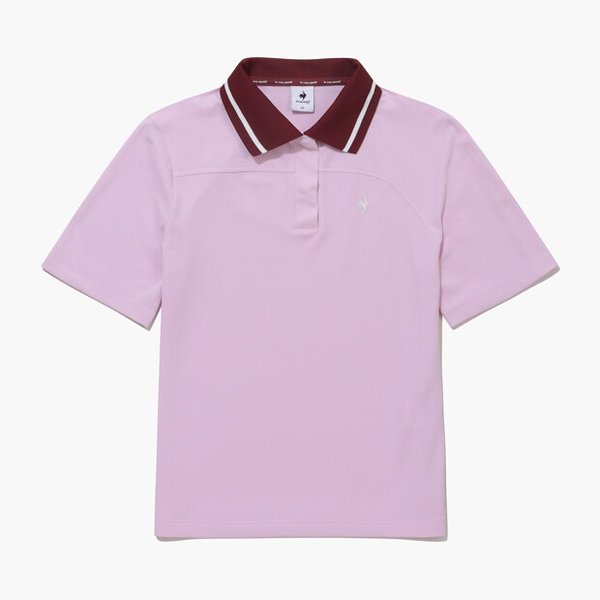 [여주점] 여성 변형 절개 포인트 반팔 카라 티셔츠 GQ122LTS39 ROPI