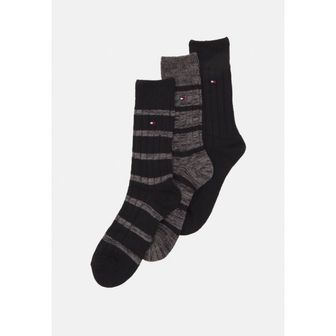 이스퀘어 3832343 Tommy Hilfiger MEN SOCK 3 PACK GIFTBOX SET - Socks black combo