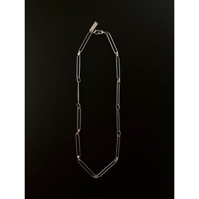 long ring chain necklace  *2way - 마스크목걸이[silver]