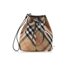 버버리 FW24 여성 체크 버킷 숄더백 8093916 LS DRAWSTRING POUCH CJ1 B9368