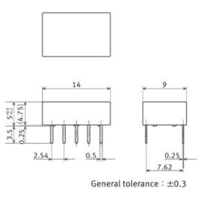 릴레이 TQ2-5V 1A 파나소닉 ATQ209 DC5V 10PIN Signal Relay NAIS