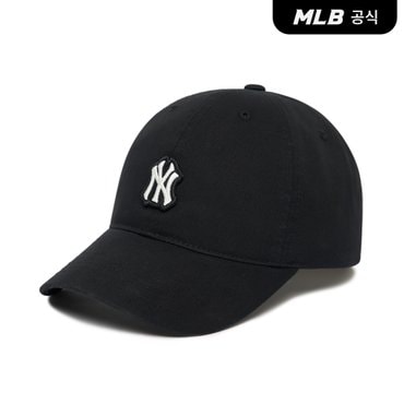 MLB [코리아공식]베이직 와펜 언스트럭쳐 볼캡 NY (Black)