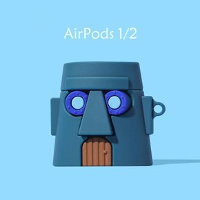 AirPods 제1세대 용 케이스 제2 세대 스폰지밥 에어팟 커버- 이어팁 실리콘