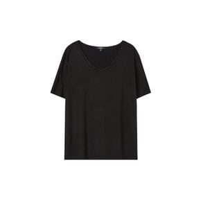 레이온 V넥 루즈 티셔츠 AS7CT161