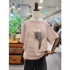 노원점 스테파니 밑단 배색 목련 반팔 티셔츠 A26TS6235