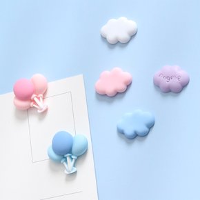 작지만 강력한 냉장고자석 세트(구름둥둥풍선 A 6pcs) 귀여운 마그넷 현관문 칠판 자석
