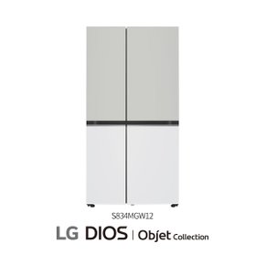 [LG]디오스 오브제컬렉션 베이직 냉장고 832L(S834MGW12)