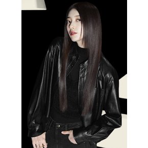 [게스진] [SUZY]  YO3W1270 여성 에코레더 셔켓_BLACK