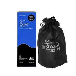 프리미엄 물염색 시즌2 새치 커버 내추럴블랙 4회분+염색도구