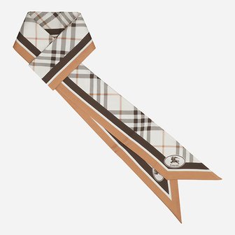 버버리 [시흥점] 6S 8120320 A4486 체크 실크 스탬프 스키니 스카프