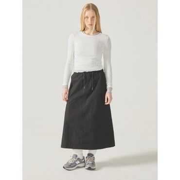 후아유 Nylon Cotton Cargo Long Skirt  WHWHF2552F