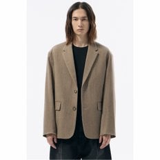 Beige Relaxed Fit Wool Setup Jacket_CWJAW24862BEX