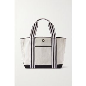 + Net Sustain Cabana Leather And Canvas Tote 블랙