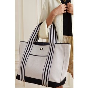 + Net Sustain Cabana Leather And Canvas Tote 블랙