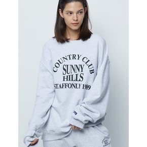 SUNNY HILLS SWEATSHIRTS (MELANGE WHITE)