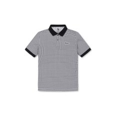 Men Argyle Patterned SS Polo_WMTCA24603BKX