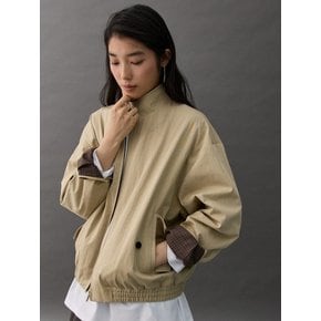ROWAN CHECK JUMPER - BEIGE