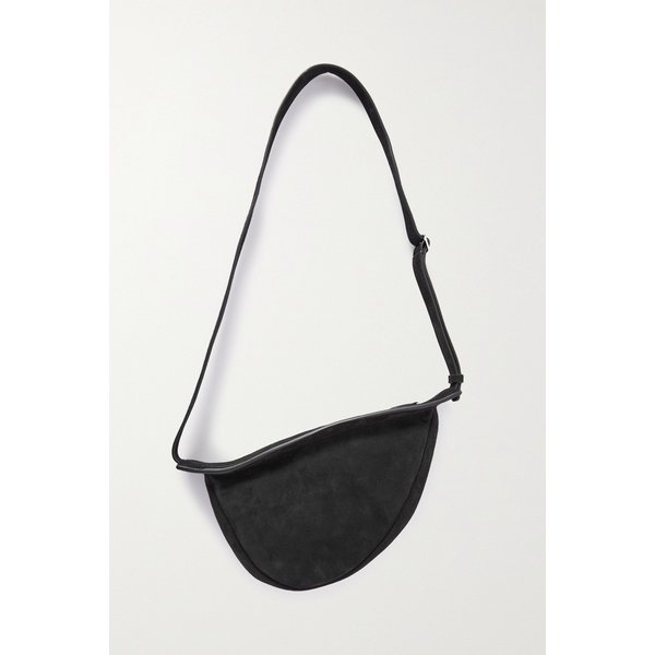 슬라우치 바나나 스몰 스웨이드 숄더 백 블랙 1647597314837950