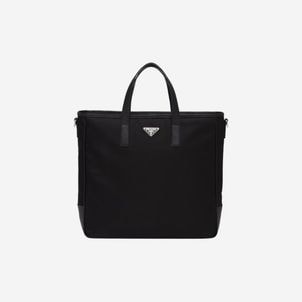 프라다 리나일론 앤 사피아노 레더 토트백 블랙 Prada Re-Nylon and Saffiano Leather Tote Bag