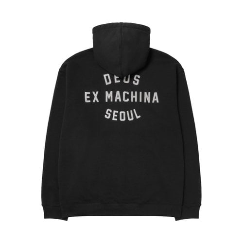 Deus Ex Machina College Address Zip-Up Hoodie Blac