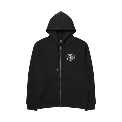 Deus Ex Machina College Address Zip-Up Hoodie Blac