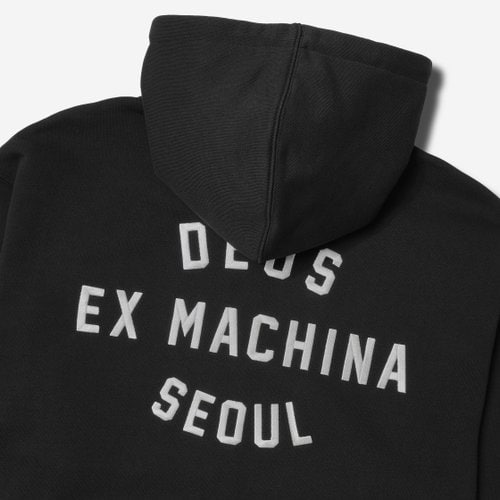 Deus Ex Machina College Address Zip-Up Hoodie Blac