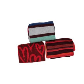 멀티 버건디 3팩  양말 M1A_SOCK_KBMIX_28_RED