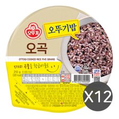 오뚜기 오곡밥210g 12입  햇반 오곡 현미 잡곡 흑미