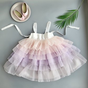 샵마시모 [여아한복] 마법의 드레스 핑크레인보우 캉캉 단품치마 유아동 돌 아기 주니어